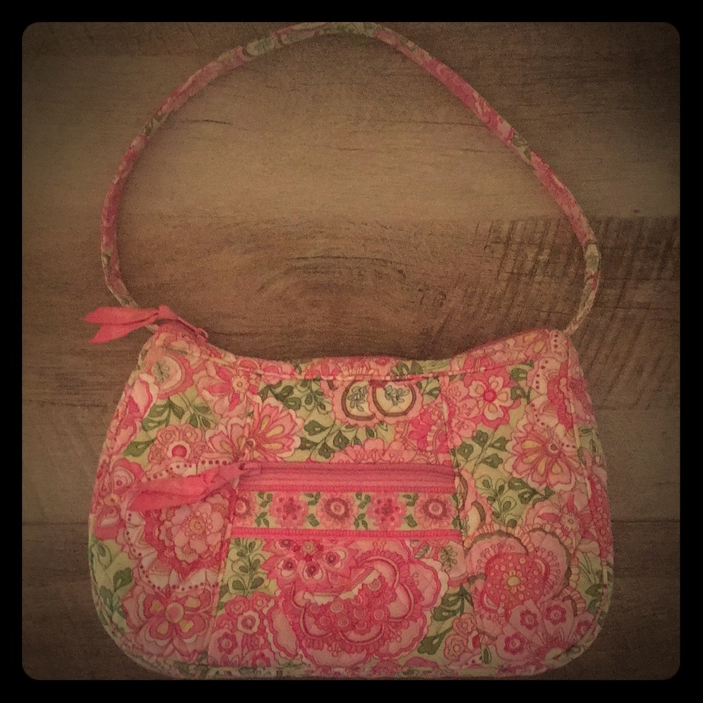 Vera Bradley Hobo Shoulder Purse in Petal Pink